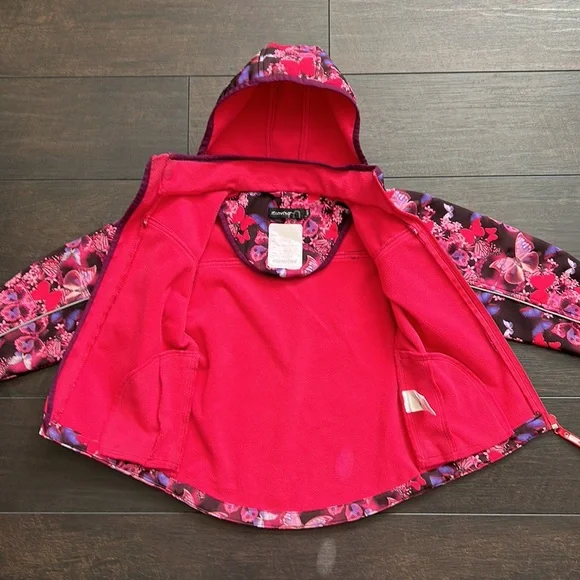 Minymo fleece-lined shell size 110 (US5) pink and purple. (Scandi brand!) - Picture 3 of 8